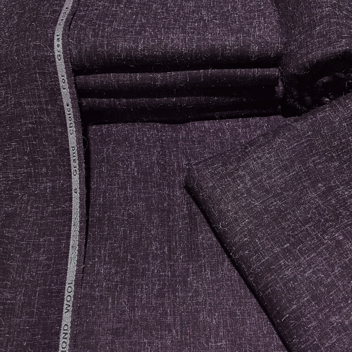 plum Color Wool Men Unstitched Suit | Premium Winter Fabric