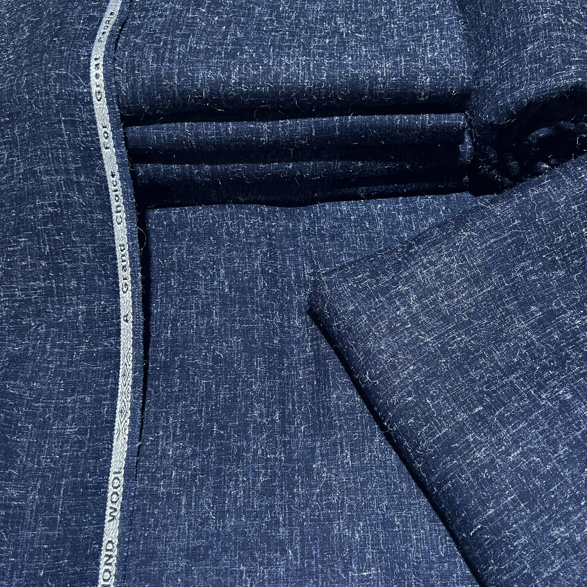 royal blue Color Wool Men Unstitched Suit | Premium Winter Fabric