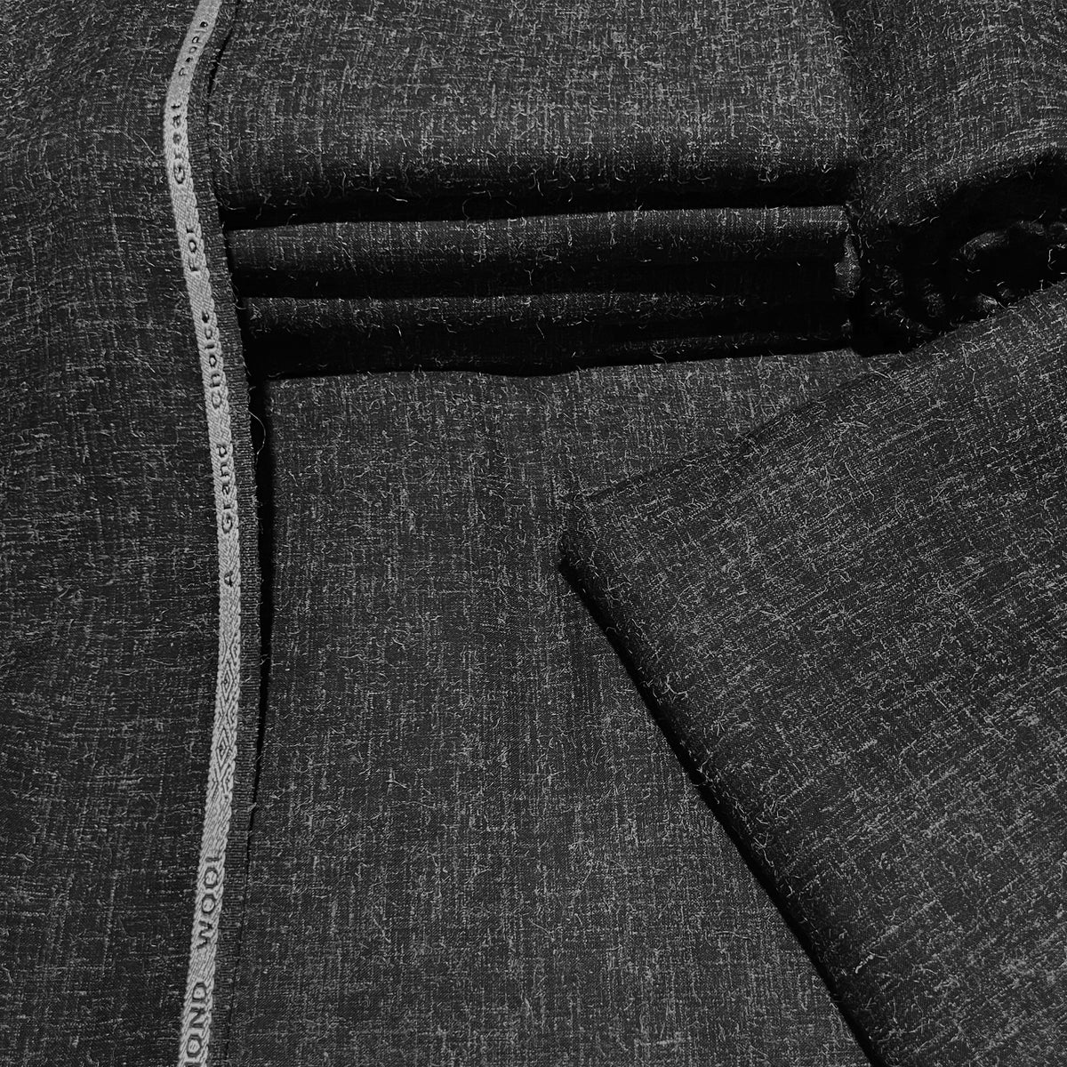 Black Color Wool Men Unstitched Suit | Premium Winter Fabric