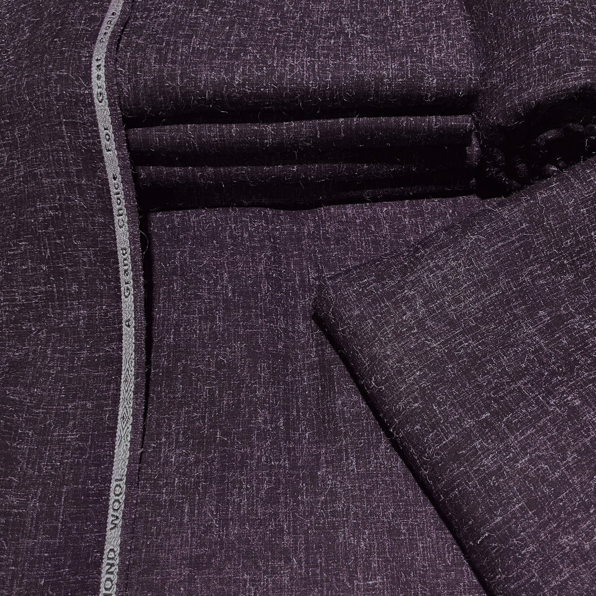 plum Color Wool Men Unstitched Suit | Premium Winter Fabric